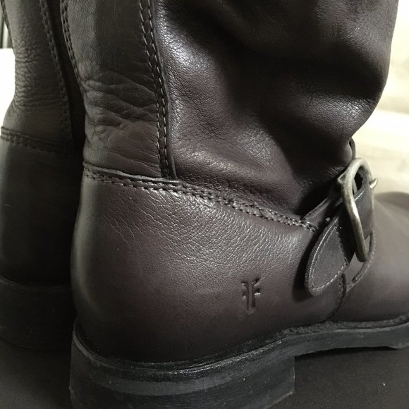 Frye Veronica Slouchy Leather Boots Size 8 - Smoke - Picture 5 of 8